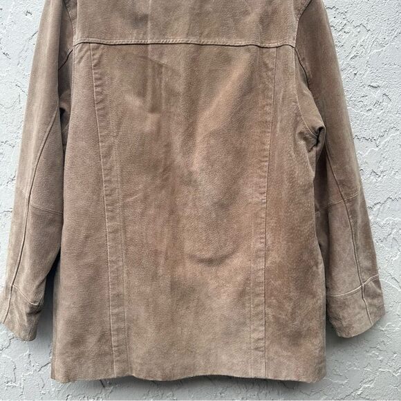 WILSONS LEATHER Suede Leather Jacket Mens Small Beige Neutral Western - Picture 6 of 9